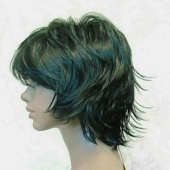 NEW Short Black Stylish Flip Up Wig main image 8